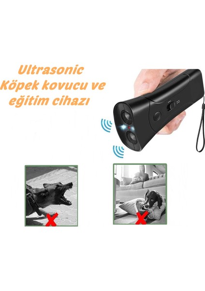 Etkili Lazer Işıklı Ultrasonik Köpek Kovucu Uzaklaştırıcı Eğitim Cihazı fiyatları