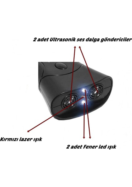 Etkili Lazer Işıklı Ultrasonik Köpek Kovucu Uzaklaştırıcı Eğitim Cihazı modelleri