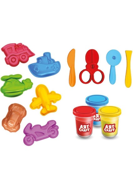 03998 Art Craft Seyahat Araçları Hamur Set 168 gr -Fentoys
