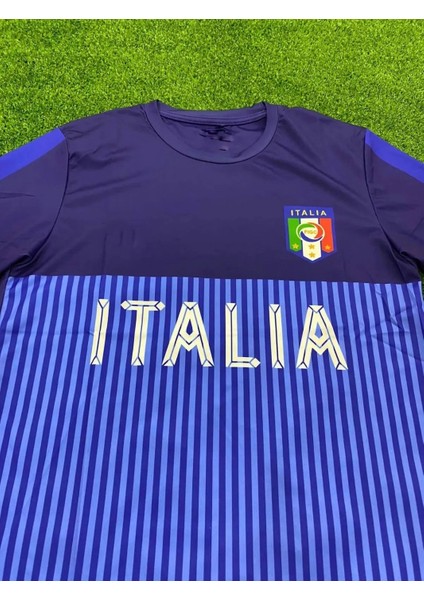 Italya Cio Baba 2023/24 Özel Üretim Mavi Yetişkin Forması-Zp9