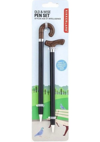 Pen Old And Wise Set - Baston Tükenmez Kalemler - 2li Set