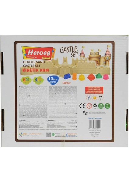 KUM-044 1000GR Heroes Kinetik Kum Kale Kalıplı Set