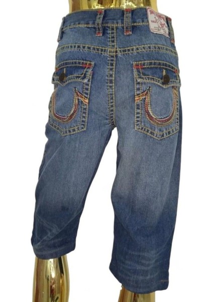 True Relıgıon S- M / 29, Diz Hizası #bermuda, #caprı, #jeans #denim #dikiş Vurgulu #pantolon modelleri