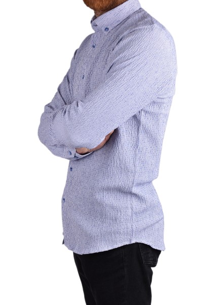 ADV-2604 Slimfit Likralı Gömlek /mavi/l fiyatları