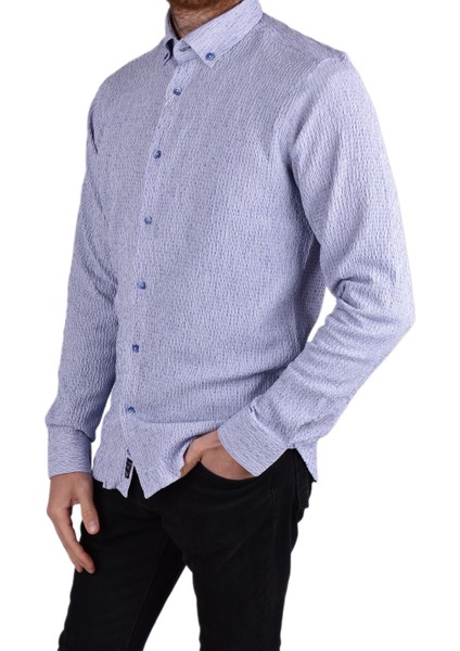 ADV-2604 Slimfit Likralı Gömlek /mavi/l indirimleri