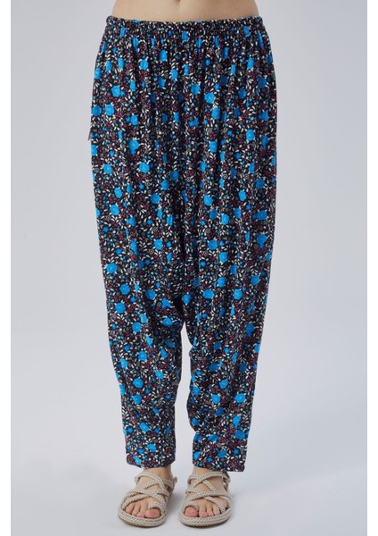 Köy Hayatı Kadın Jarse Şalvar Lastikli Bel Battal Boy Rahat Konforlu Yöresel Motifli Ağlı fiyatları