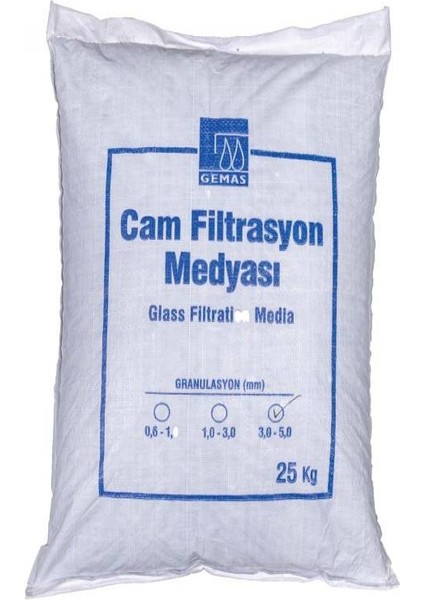 Gemaş Havuz Filtre Cam Filtrasyon Medyası (0,6-1 Mm) Ince 25 Kg-Toptancıyızbiz