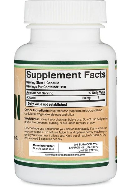 Apigenin Supplement 50 mg 120 Kapsül fiyatları