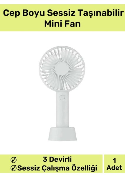 Premium Üretim USB Şarjlı 3 Kademeli Sessiz Taşınabilir Mini Fan Pervaneli Soğutucu Küçük Vantilatör