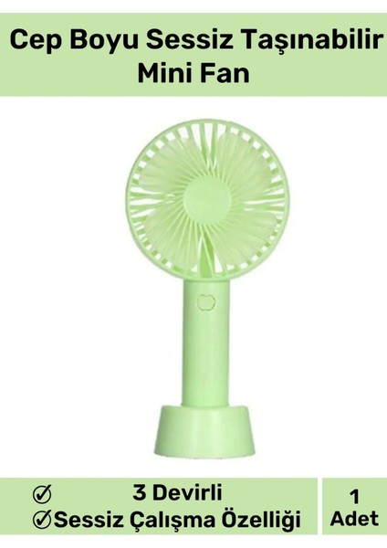 Premium Üretim USB Şarjlı 3 Kademeli Sessiz Taşınabilir Mini Fan Pervaneli Soğutucu Küçük Vantilatör