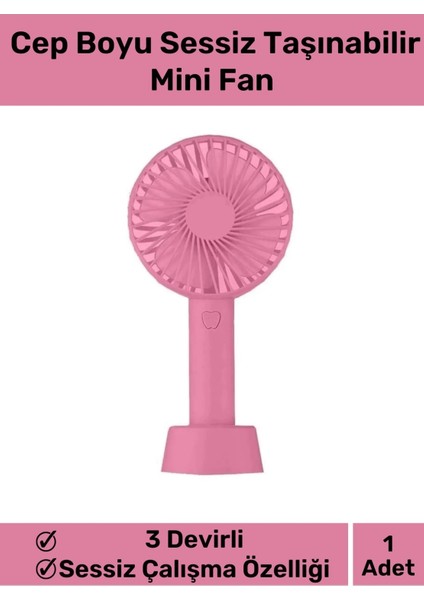 Premium Üretim USB Şarjlı 3 Kademeli Sessiz Taşınabilir Mini Fan Pervaneli Soğutucu Küçük Vantilatör