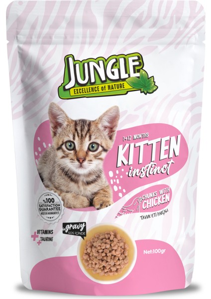 Yavru Kedi Maması Tavuk Eti Parçalı Pouch 100 gr fiyatları