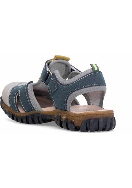 Elit ŞA-P-041-25Y Patik Erkek Çocuk Düz Sandalet Lacivert - Gri fırsatları