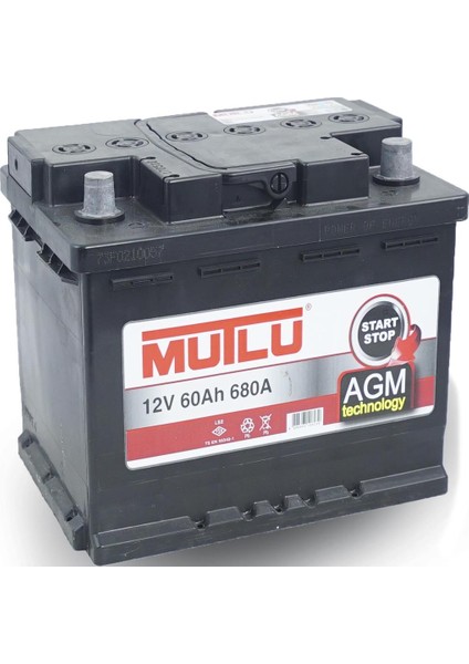 12 Volt 60 Agm Start Stop Akü (Üretim Yılı: 2024)