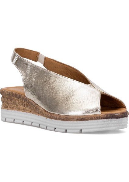 Elit ZEYN8094 Kadın Ortopedik Dolgu Topuk Sandalet Beyaz fiyatları