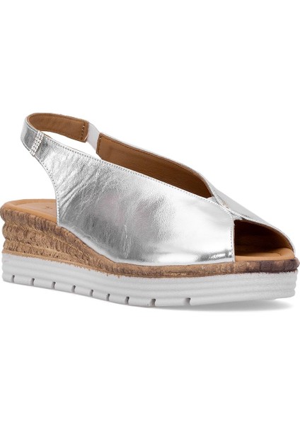 Elit ZEYN8094 Kadın Ortopedik Dolgu Topuk Sandalet Beyaz fiyatları