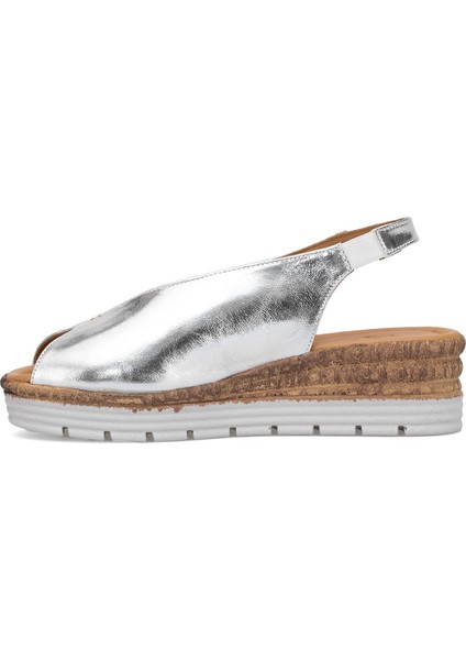 Elit ZEYN8094 Kadın Ortopedik Dolgu Topuk Sandalet Beyaz modelleri