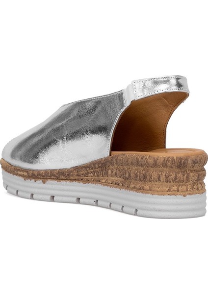 Elit ZEYN8094 Kadın Ortopedik Dolgu Topuk Sandalet Beyaz fırsatları