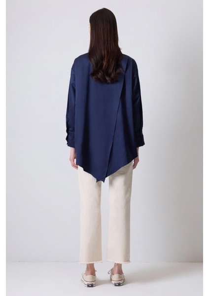 Asimetrik Poplin Tunik