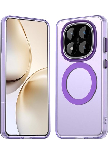 Xiaomi Redmi Note 14 Pro Plus Kılıf Kamera Çıkıntılı Mat Magsafe Şarj Özellikli Kenarları Renkli Premium Sert Kapak