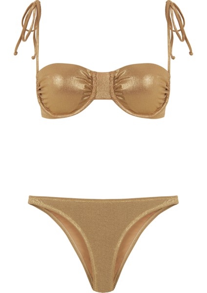 Balenli Gold Bikini Takım