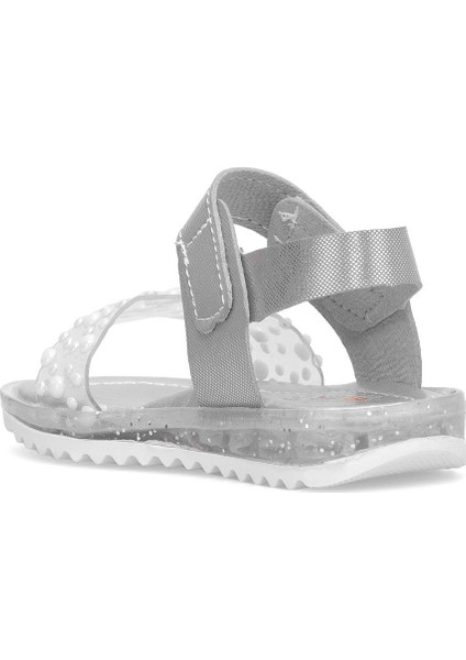 Elit ŞA-B-036-25Y Bebe Kız Çocuk Düz Sandalet Gümüş fırsatları