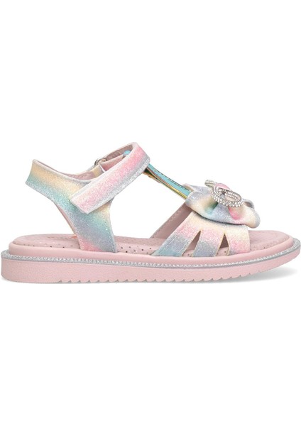 Elit J-F-600-25Y Filet Kız Çocuk Düz Sandalet Beyaz