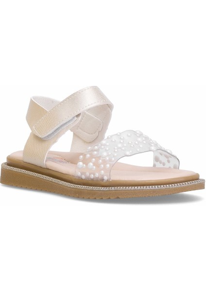 Elit ŞA-F-036-25Y Filet Kız Çocuk Düz Sandalet Gümüş