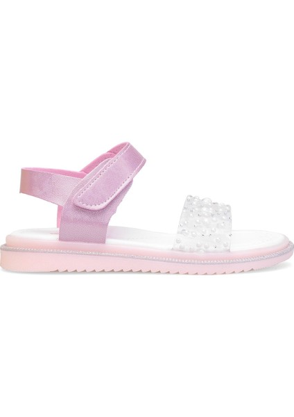 Elit ŞA-F-036-25Y Filet Kız Çocuk Düz Sandalet Gümüş