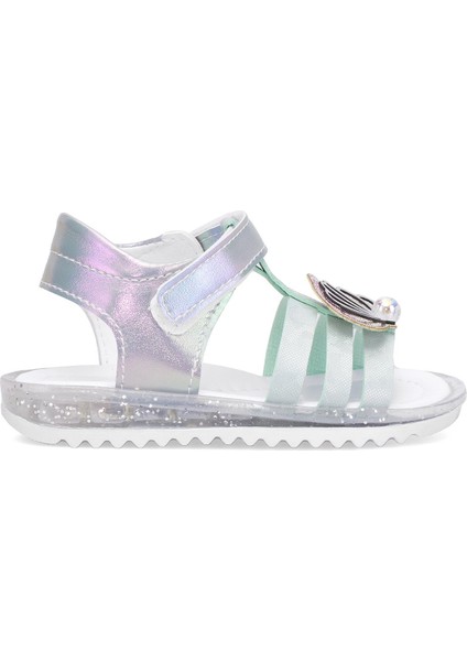Elit ŞA-B-034-25Y Bebe Kız Çocuk Düz Sandalet Yeşil