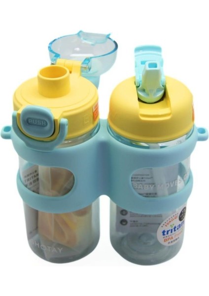 Su Matarası 2 Bölmeli Tritan Mavi 900ml modelleri
