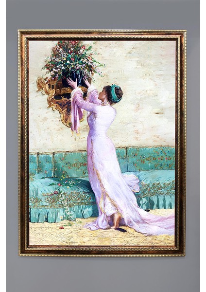 Dekoratif Modern Desenli Çerçeveli Duvar Tablosu 50X70CM RÜYA11