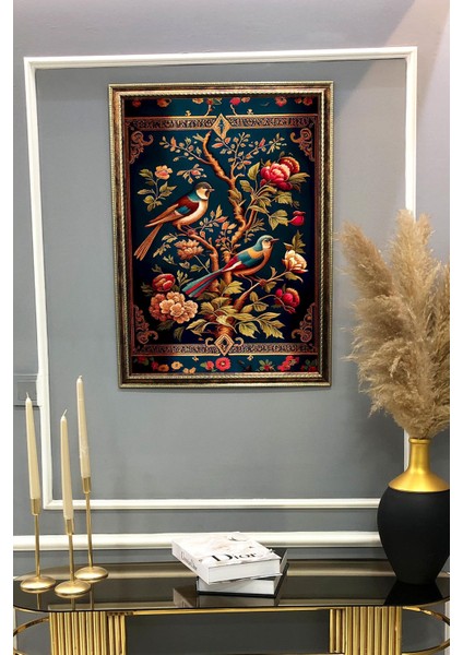 Dekoratif Modern Desenli Çerçeveli Kumaş Baskı Tablo 50x70cm RÜYA05 fiyatları