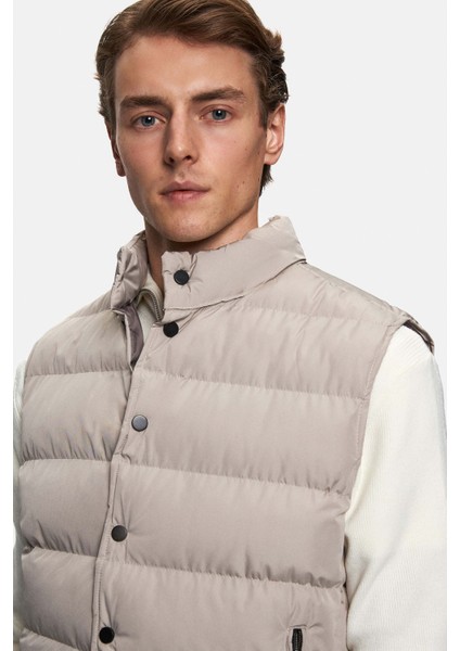 Slim Fit Taş Düz Yelek Mont fiyatları