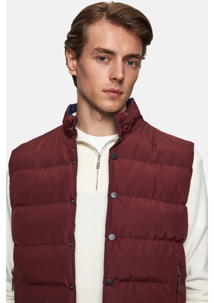 Slim Fit Bordo Düz Yelek Mont fiyatları