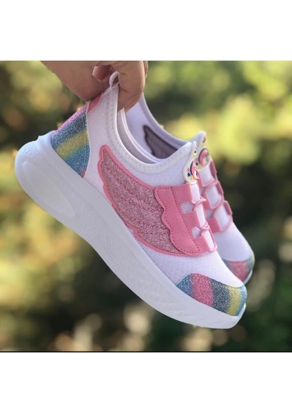 Pandalina Kız Çocuk Ortopedik Spor Ayakkabı Hologram Desenli Phylon (Hafif) Sneaker fırsatları