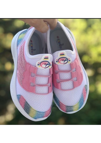 Pandalina Kız Çocuk Ortopedik Spor Ayakkabı Hologram Desenli Phylon (Hafif) Sneaker indirimleri