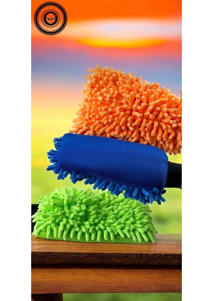 Içi Astarlı Mikrofiber Makarna Eldiven Su Geçirmez 1 Ad. Araç Yıkama Eldiveni Şönil Temizlik Eldiveni