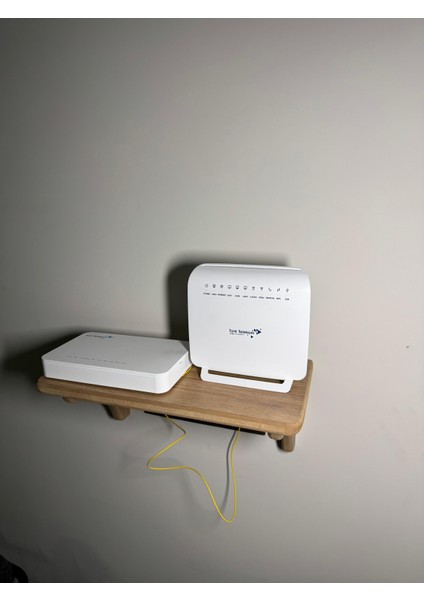 Dekoratif Priz Üstü Raf, Tekli Modem Rafı