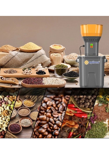 Pro 1300W Elektrikli Tahıl ve Baharat Öğütücü – 0,6-8 mm Ayarlanabilir Granül, Paslanmaz Çelik