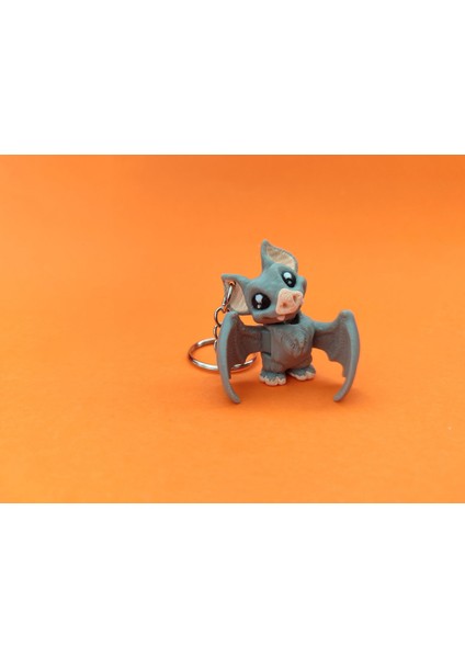 Sevimli Ayakta Yarasa Anahtarlık – 3D Baskı Özel Tasarım