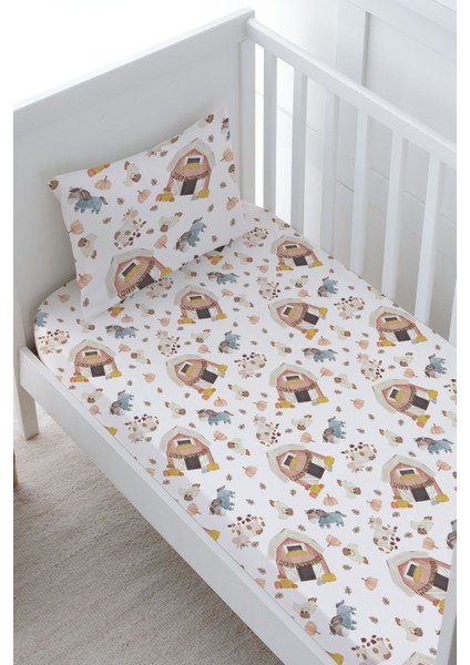 Bebek Boy Lastikli Çarşaf Seti - Iconic Serisi - Cute Farm fiyatları