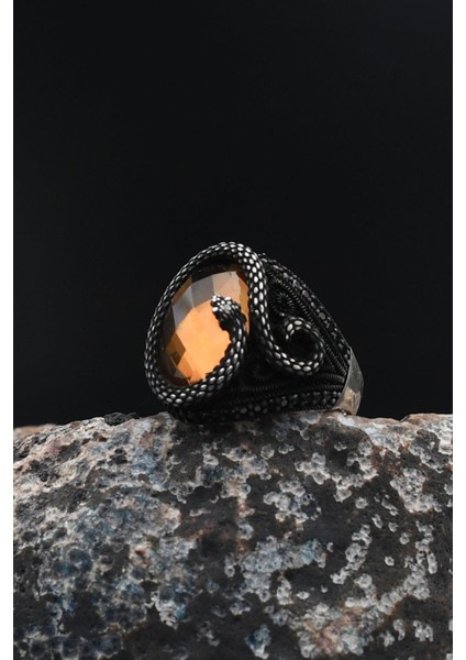 Zultanit Taşlı Yılan Figürlü Zirkon Taş Süslemeli 925 Ayar Gümüş Erkek Yüzüğü 901733 fırsatları