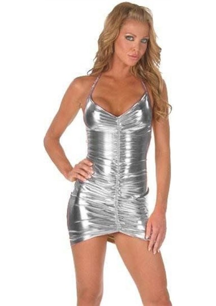 TP060830 Önü Büzgülü Mini Elbise