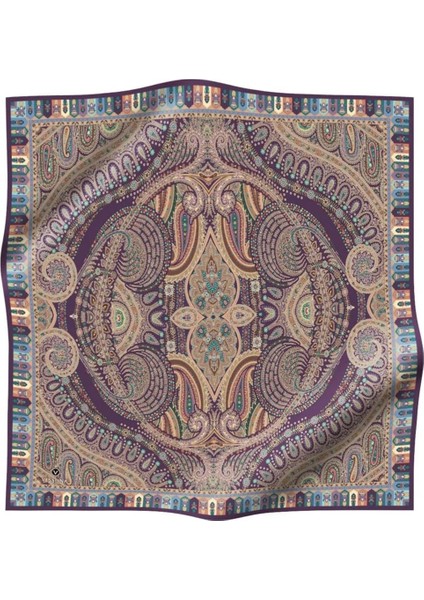 Twill Ipek Eşarp Mürdüm-1