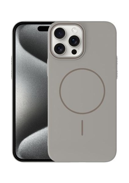 Apple iPhone 14 Pro Max Kılıf Manyetik Şarj Özellikli Ic Gls Lansman Leke Tutmaz Kapak