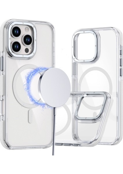 Apple iPhone 16 Pro Max Kılıf Manyetik Şarj Özellikli Px Acrylic Hybrid Tpu Kapak