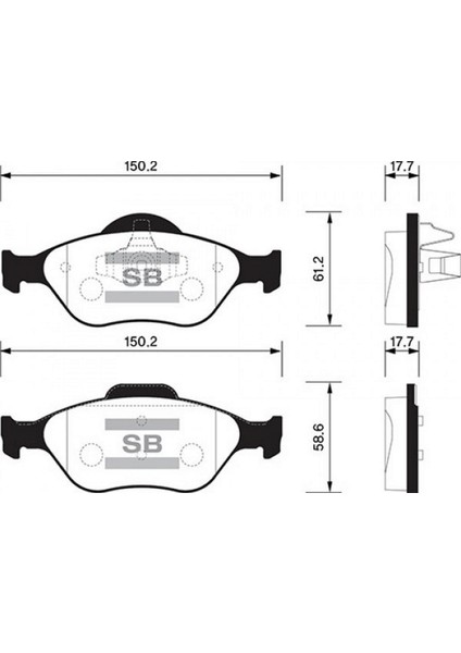 Ön Balata Fiesta 1.4tdci Absli 00 Fusion 02 Mazda 121 96 Mazda Ii 03 GDB1419 Gnzrz