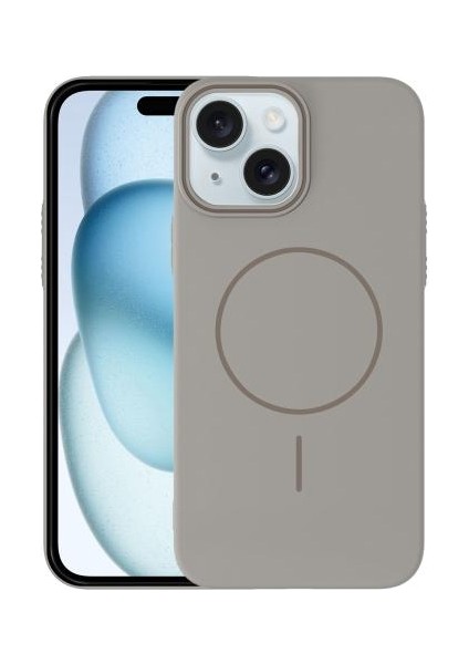 Apple iPhone 13 Kılıf Manyetik Şarj Özellikli Ic Gls Lansman Leke Tutmaz Kapak
