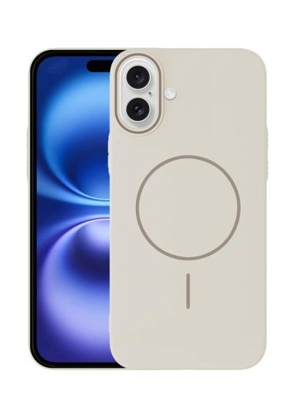Apple iPhone 16 Plus Kılıf Manyetik Şarj Özellikli Ic Gls Lansman Leke Tutmaz Kapak